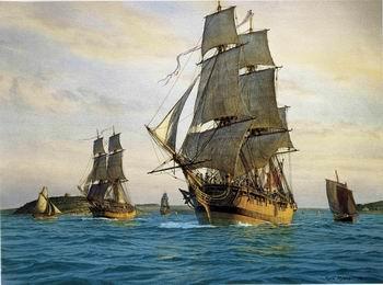unknow artist Seascape, boats, ships and warships.81